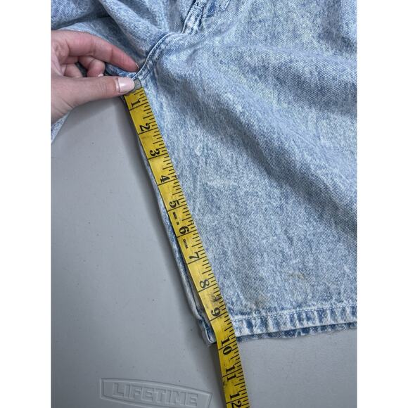 Vintage Stefano 80s Bows Acid Wash Jean Shorts High Rise Women’s Tag Size 18 - Picture 6 of 10